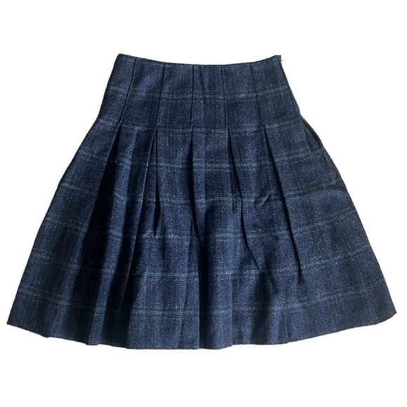 Burberry Wool Blue   Plaid Skirt size 42 - Picture 1 of 11